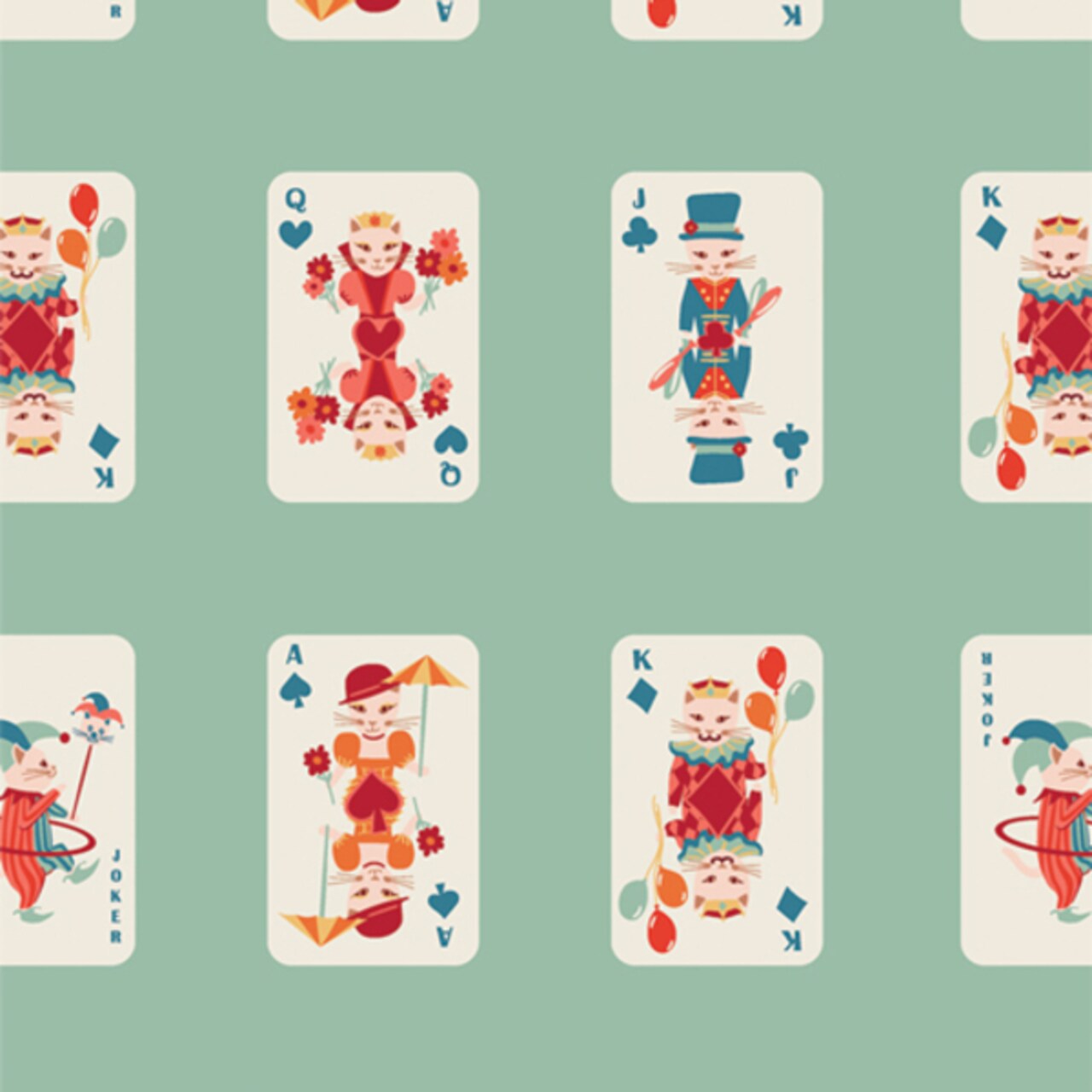 Whisker Deck in Aqua (prp44207) | Purr Parade | AGF Studio | Art Gallery